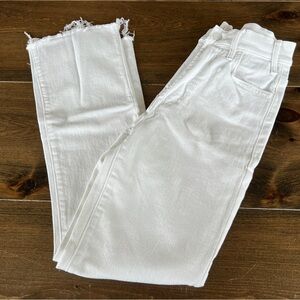 Mother The Hustler Ankle Fray White Women’s Jeans